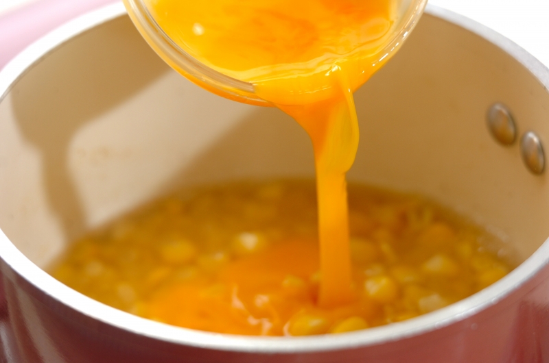 美味しすぎる とうもろこしの中華スープ 大量消費にもの作り方2