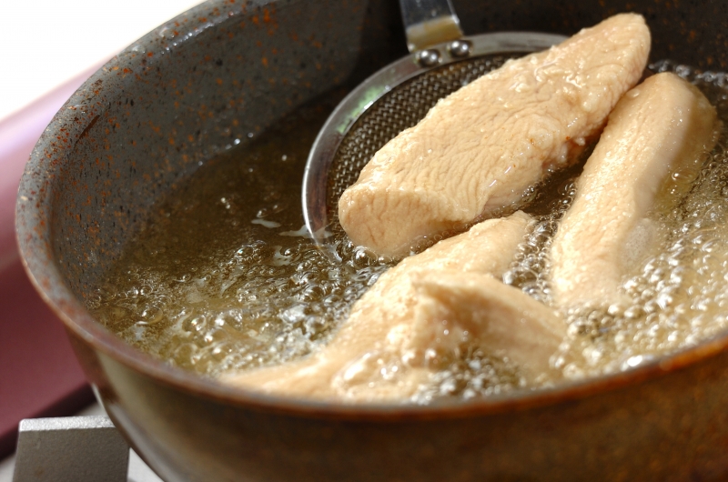 鶏むね肉のスティック唐揚げの作り方1