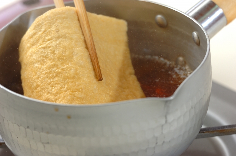 冷やし月見きつねうどんの作り方1