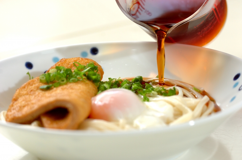 冷やし月見きつねうどんの作り方2