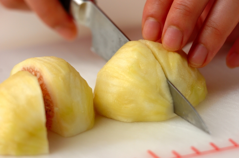 焼きイチジクアイスの下準備1
