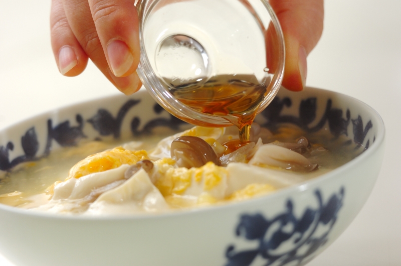 豆腐と卵のスープの作り方3