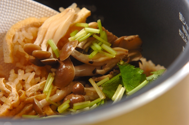 キノコの炊き込みご飯の作り方2