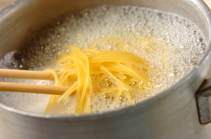 サンマのパスタの作り方2
