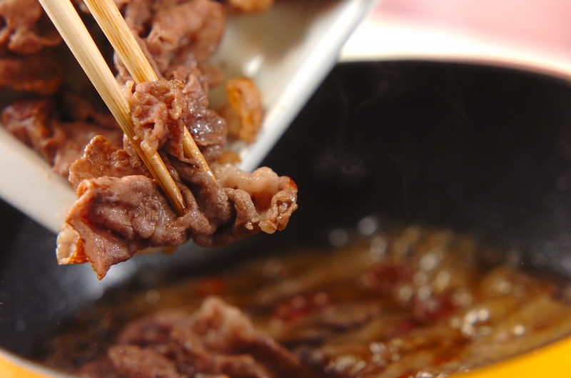 牛肉のピリ辛炒め煮の作り方2