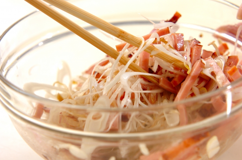 焼豚とネギの和えものの作り方1