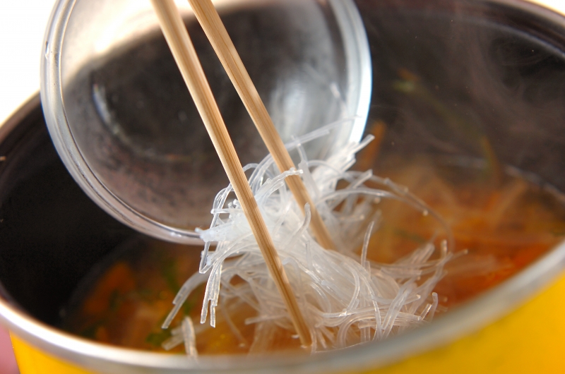タイ風ピリ辛春雨スープの作り方2