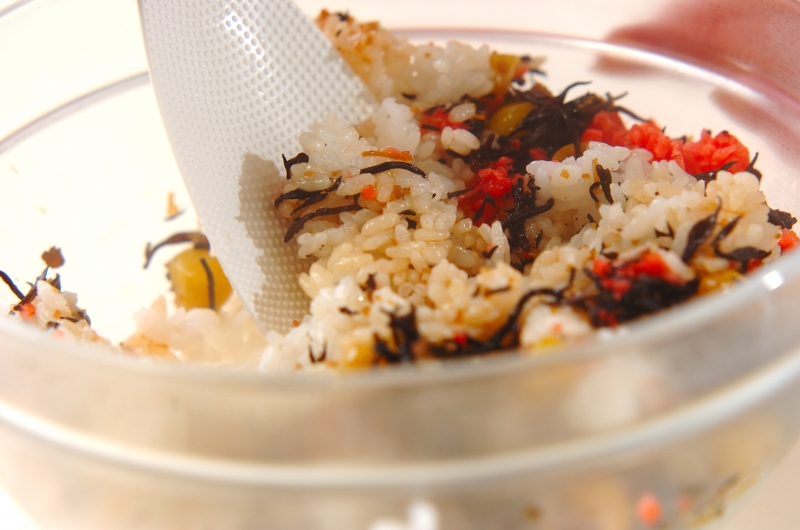 ヒジキとギンナンのショウガ風味混ぜご飯の作り方3