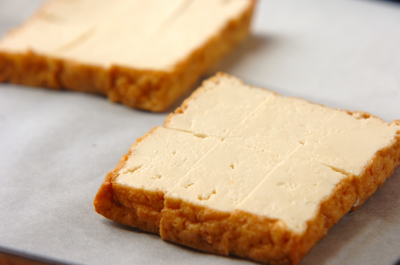 厚揚げの赤みそチーズ焼きの作り方1
