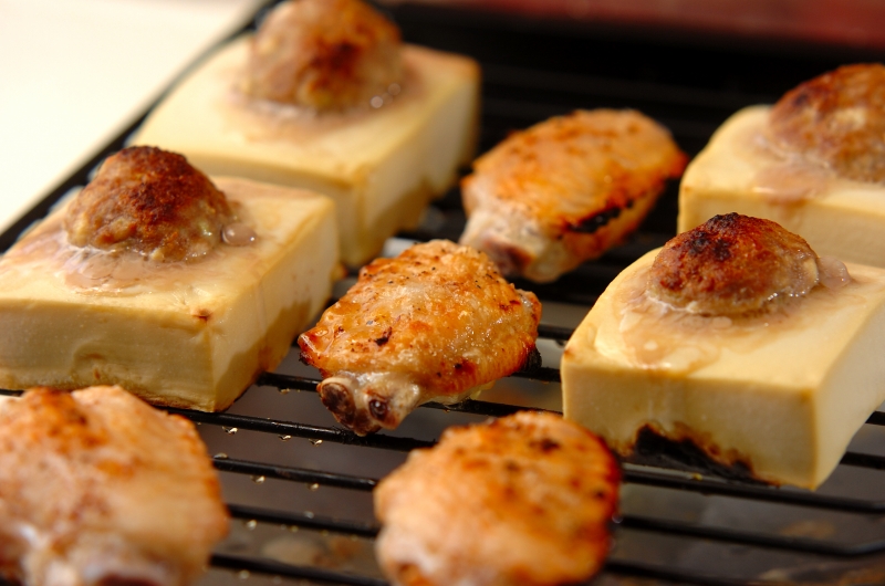豆腐の肉詰めグリル焼きの作り方2
