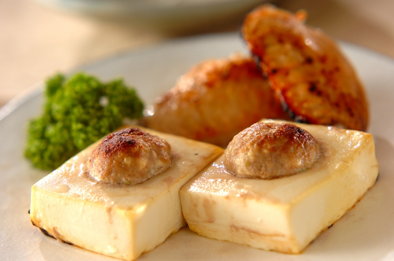 豆腐の肉詰めグリル焼き