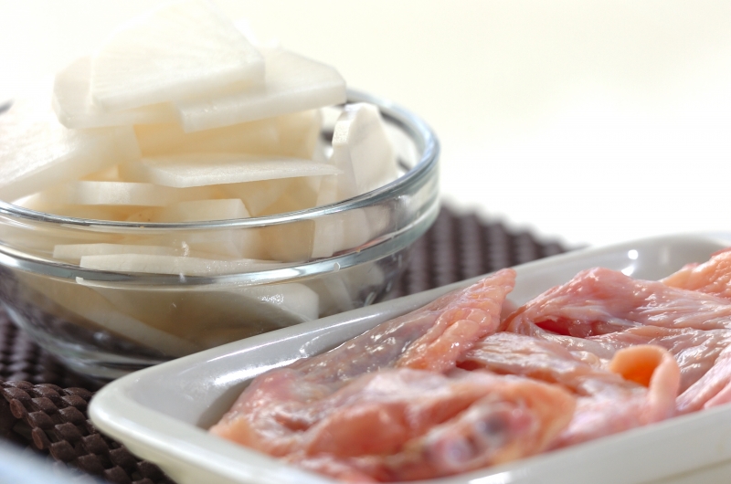 鶏手羽スープの下準備1
