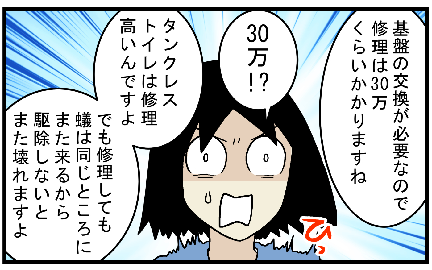 故障したので修理代が高く「30万」と言われてしまいました