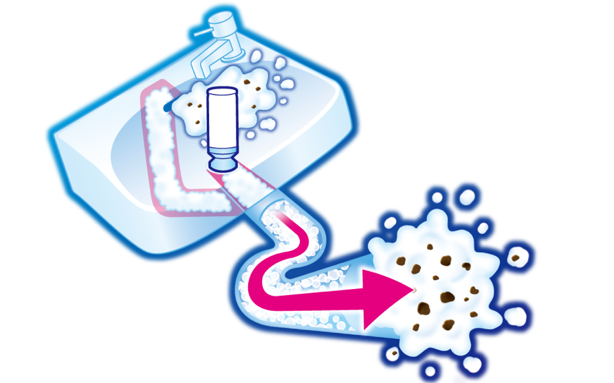 排水管汚れは泡で流してさよなら！　新提案の”泡”掃除を体験！