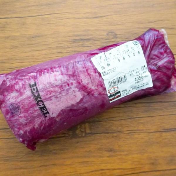 コストコのアメリカ産チルドビーフ皮むきタンの写真