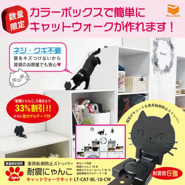 キャットウォーク　カラーでっぱり×3個 キャットウォーク カラーでっぱり×3個 カラーボックスで簡単“キャット
