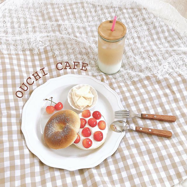 【レシピ】さくらんぼケーキで韓国っぽおうちカフェ♡　誕生日やバレンタインにも◎の3枚目のインスタグラム画像